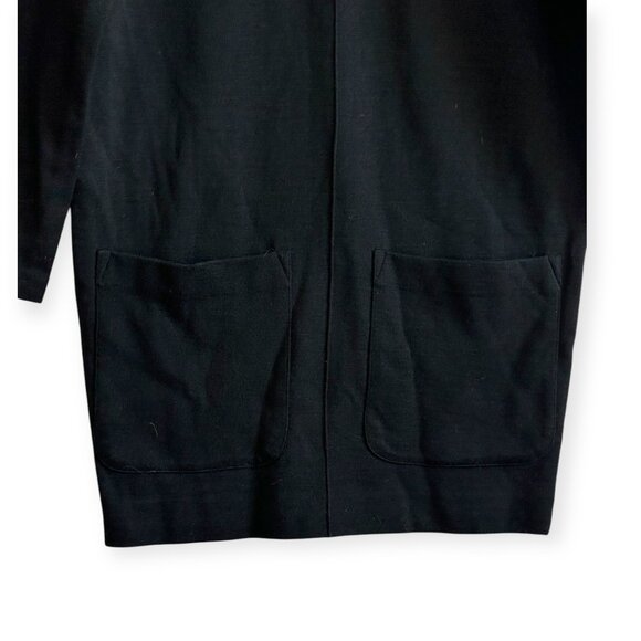 Andrea Jovine Vintage Wool Knit Shift Dress Black P /XS Hong Kong 1980s - Picture 9 of 11